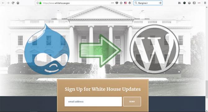 انتقال سایت کاخ سفید از دروپال به وردپرس