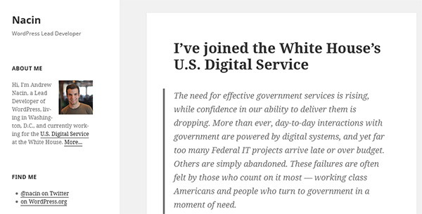  I’ve joined the White House’s U.S. Digital Service